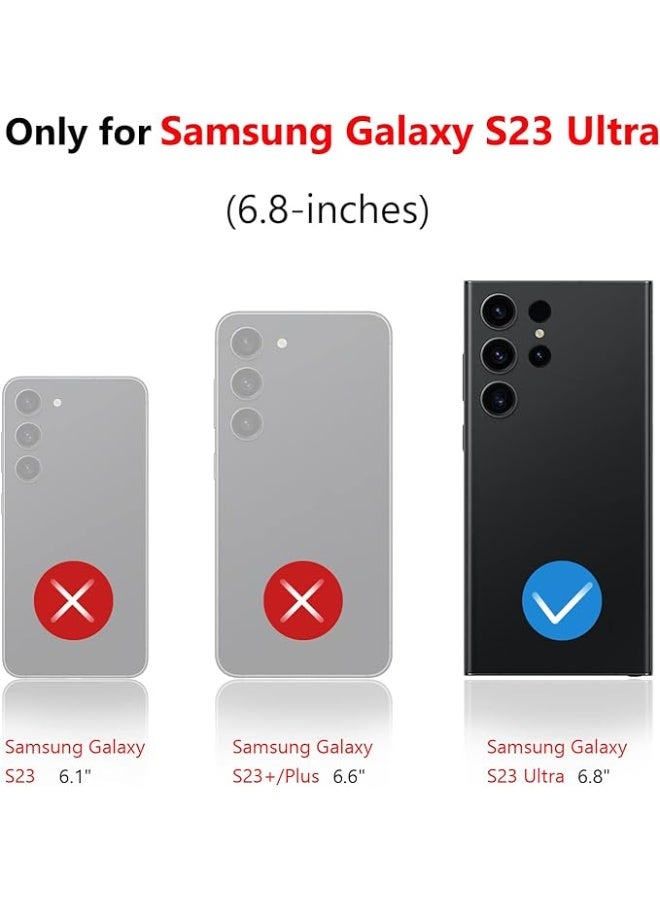 Samsung Galaxy S23 Ultra Case Silicone with Camera Cover, Soft Rubber Gel Phone Case for Women Girl Cute, Thin Slim Fit, Aesthetic Protective TPU Bumper with Grip, Black - Image 4